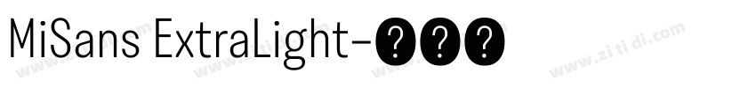 MiSans ExtraLight字体转换